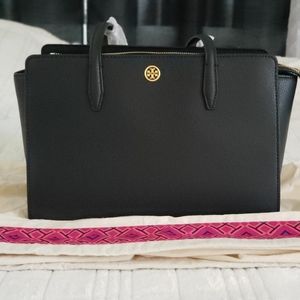 TORY BURCH Small Robinson Pebbled Tote Purse